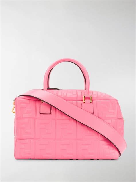 vintage fendi boston bag|Fendi pink leather Boston bag.